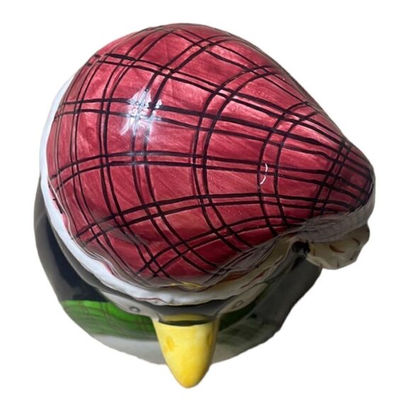 Vintage Laurie Gates Penguin Christmas Cookie Jar Twilight Collection - Picture 3 of 4